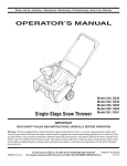 MTD S260 Operator`s manual