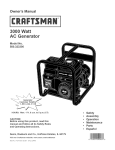 Craftsman 580.323300 Operating instructions