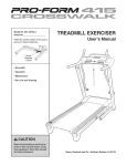 ProForm Crosswalk 831.24723.2 User`s manual