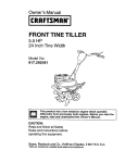 Craftsman 917.292481 Owner`s manual