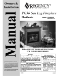 Regency Fireplace Products PG33-LPG Operating instructions