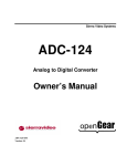 Sierra ADC-124 Owner`s manual