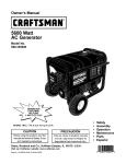 Craftsman 580.325600 Owner`s manual
