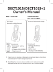 Uniden Dect 1015 Series Owner`s manual