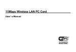 deXlan Wireless LAN PC Card 11Mbps User`s manual