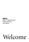 BenQ MP511 - SVGA DLP Projector User manual
