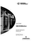 Emerson SM-EZMotion Module P/N 400361-00 User guide