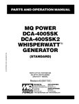 MULTIQUIP DCA-400SSV Specifications