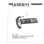 Uniden MC 790 Owner`s manual