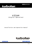 Moffat TURBOFAN E31D4 Specifications