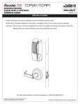 Assa Abloy CL33700 TCPWI1 Specifications