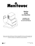 Manitowoc Q 800 Specifications