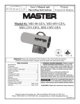 Master MH-150V-GFA User`s manual
