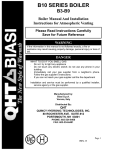 QHT BIASI B10 Series B3-B9 Installation manual