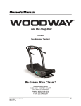 Woodway EcoMill Non-Motorized Owner`s manual