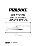 PURSUIT 3070 OFFSHORE Owner`s manual