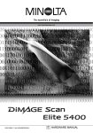 Minolta DIMAGE SCAN ELITE 5400 Hardware manual