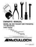 McCulloch MC175H42STA Specifications