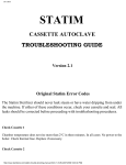 SciCan Statim 2000 Troubleshooting guide