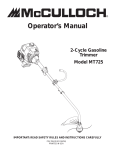 McCulloch MT725 Operator`s manual