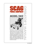 Scag Power Equipment ST 17KA Tractor Operator`s manual