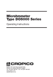 Cropico 3000 SERIES Operating instructions