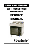 Blue Seal E311 Service manual