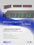 Masterclock NTDS29 User manual
