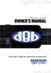 Mackie  72 channel Owner`s manual