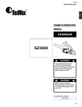 RedMax GZ4500 Operator`s manual