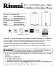 Direct Vent Tankless Water Heater Installaon and Operaon