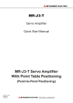 Mitsubishi MR-J3-T Quick start manual