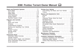 Chevrolet TORRENT - NAVIGATION SYSTEM 2008 Specifications