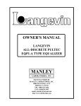 Manley EQP1-A Owner`s manual