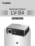 Canon LV-S4 Owner`s manual
