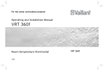 Vaillant VRT360f Installation manual