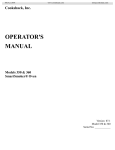 Cookshack 350 Operator`s manual