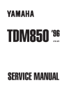 Yamaha TDM850 Service manual