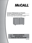 McCall MCCSTR27 Installation manual