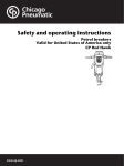 Chicago Pneumatic Red Hawk Operating instructions