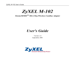ZyXEL Communications M-102 User`s guide