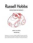 Russell Hobbs RHFV22 Instruction manual