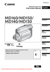 Canon MD140 Instruction manual