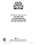 Mi-T-M GEN-3000-0MH0 Operator`s manual