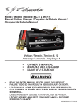 Schumacher Electric MC-1 Owner`s manual