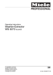 Miele WS 5073 SLUICE Operating instructions