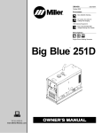 Miller Big Blue 251D Owner`s manual