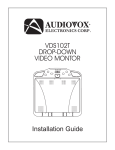 Audiovox VDS102T Installation guide