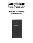 Minuteman MM-AVR User`s manual