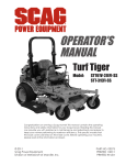 Scag Power Equipment STT-31EFI Operator`s manual